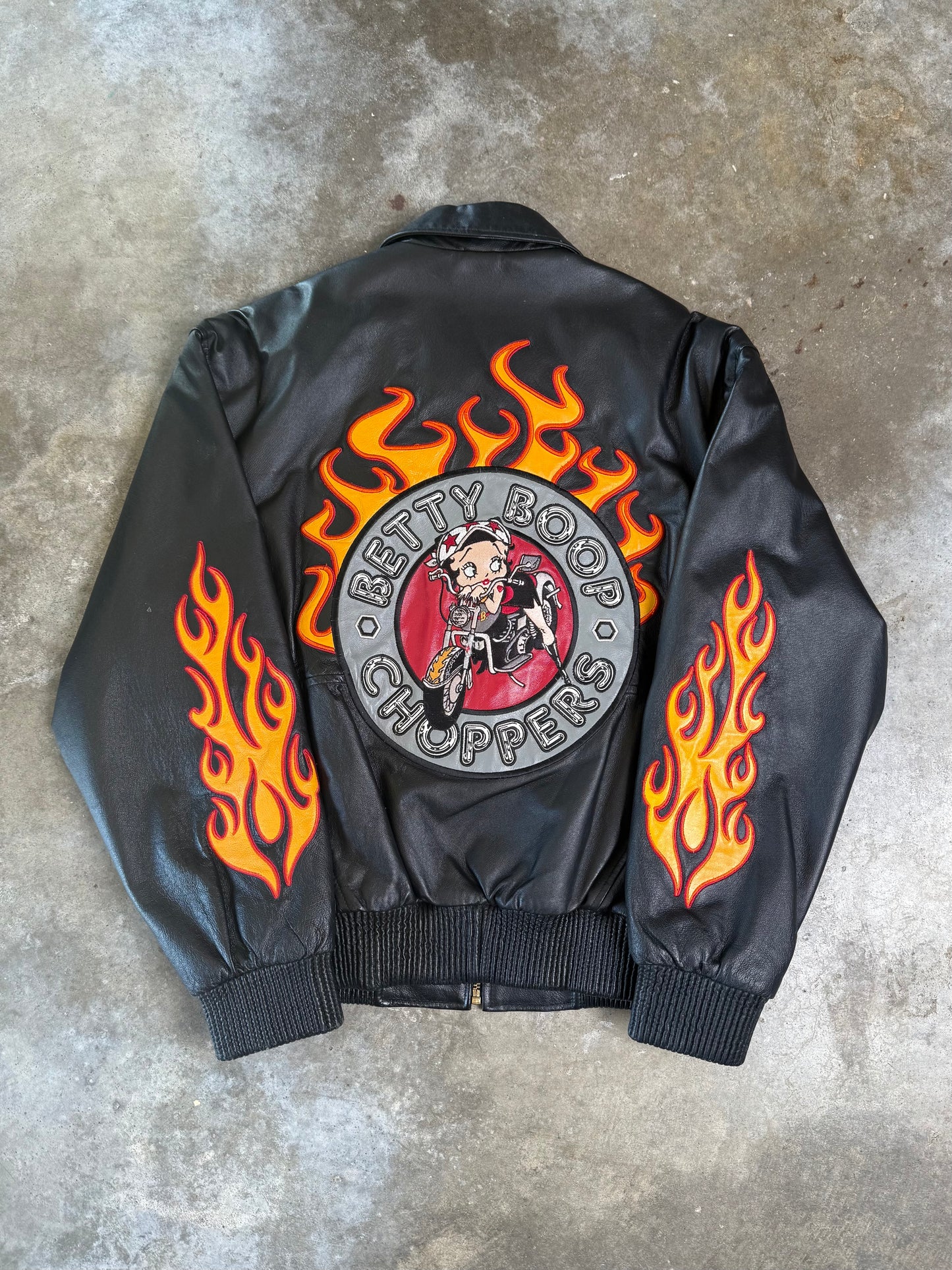 (L) Vintage Betty Boop Leather Jacket