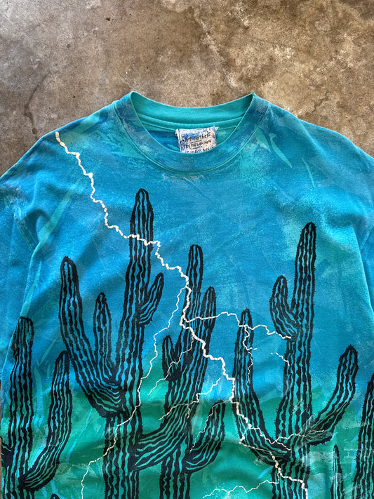 (L) Vintage Desert Lightning AOP Tee