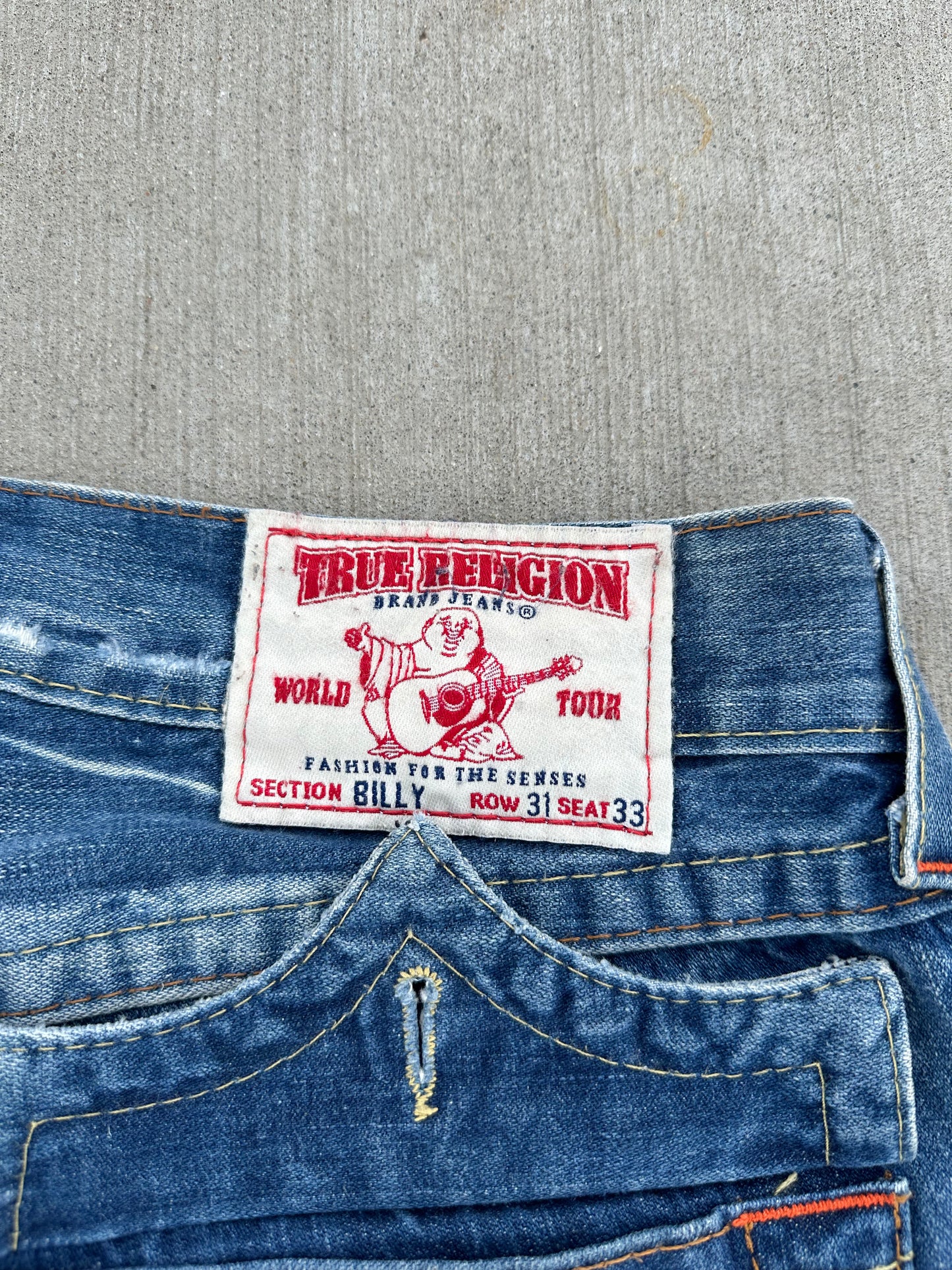 (31 X 33) Y2K True Religion Dragon Embroidered Billy Jeans