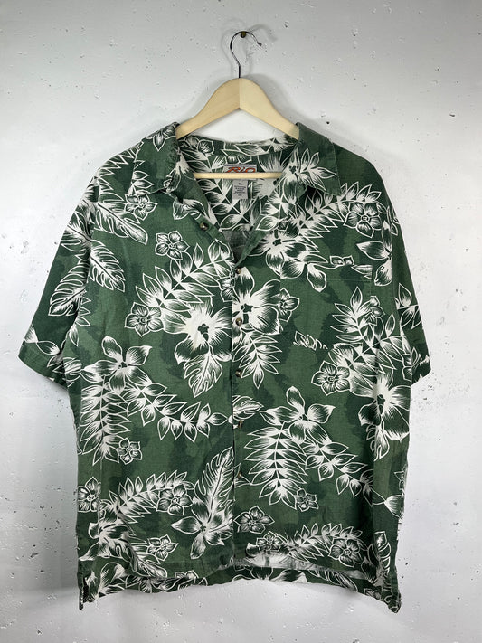 (XL) 00s Hawaiian Button-Up