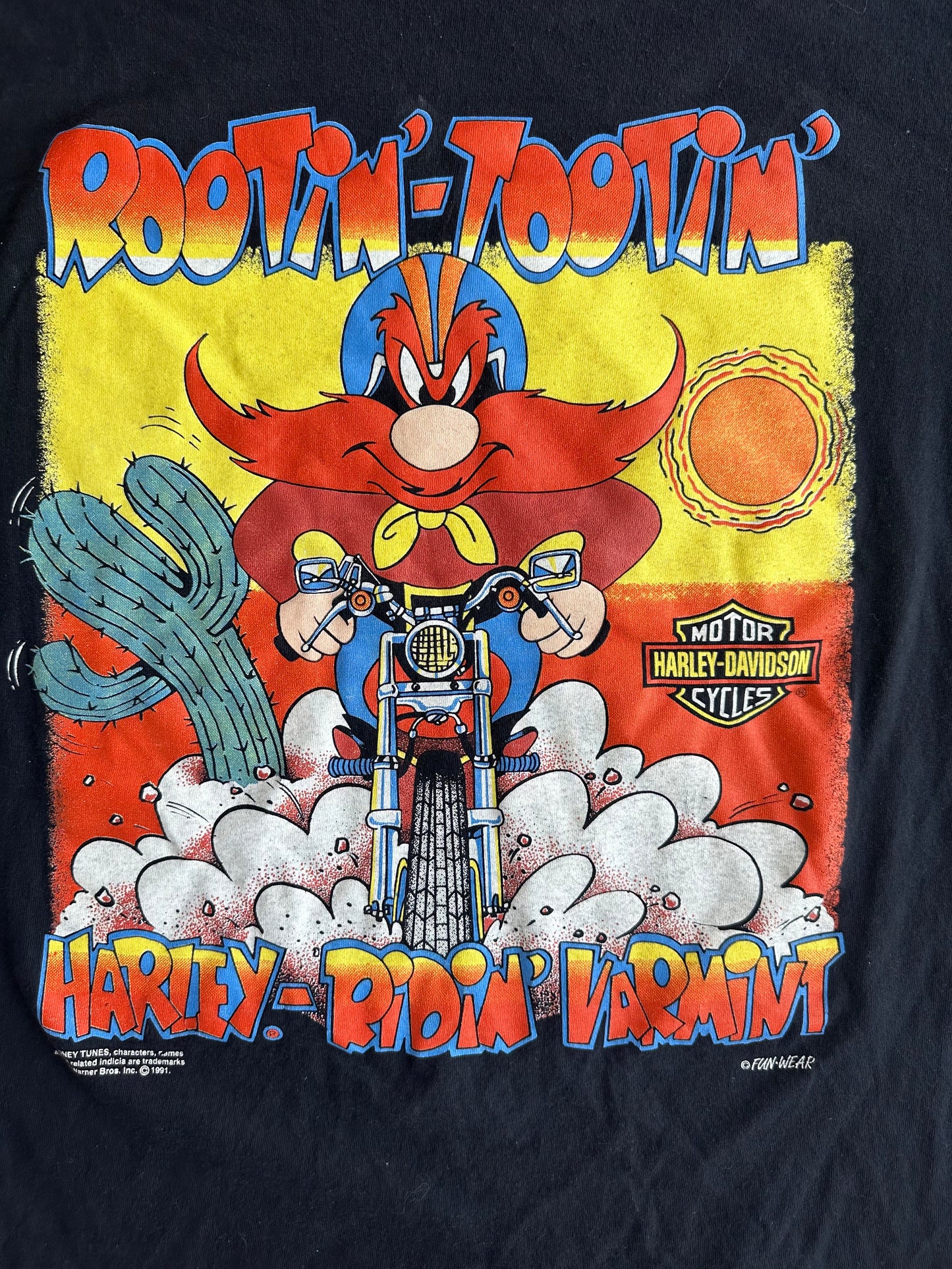 (L) 1991 Harley Davidson x Looney Tunes Tee