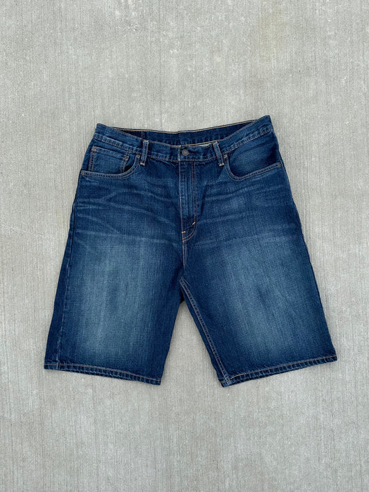 (36) Levis 569 Baggy Dark Wash Jean Shorts