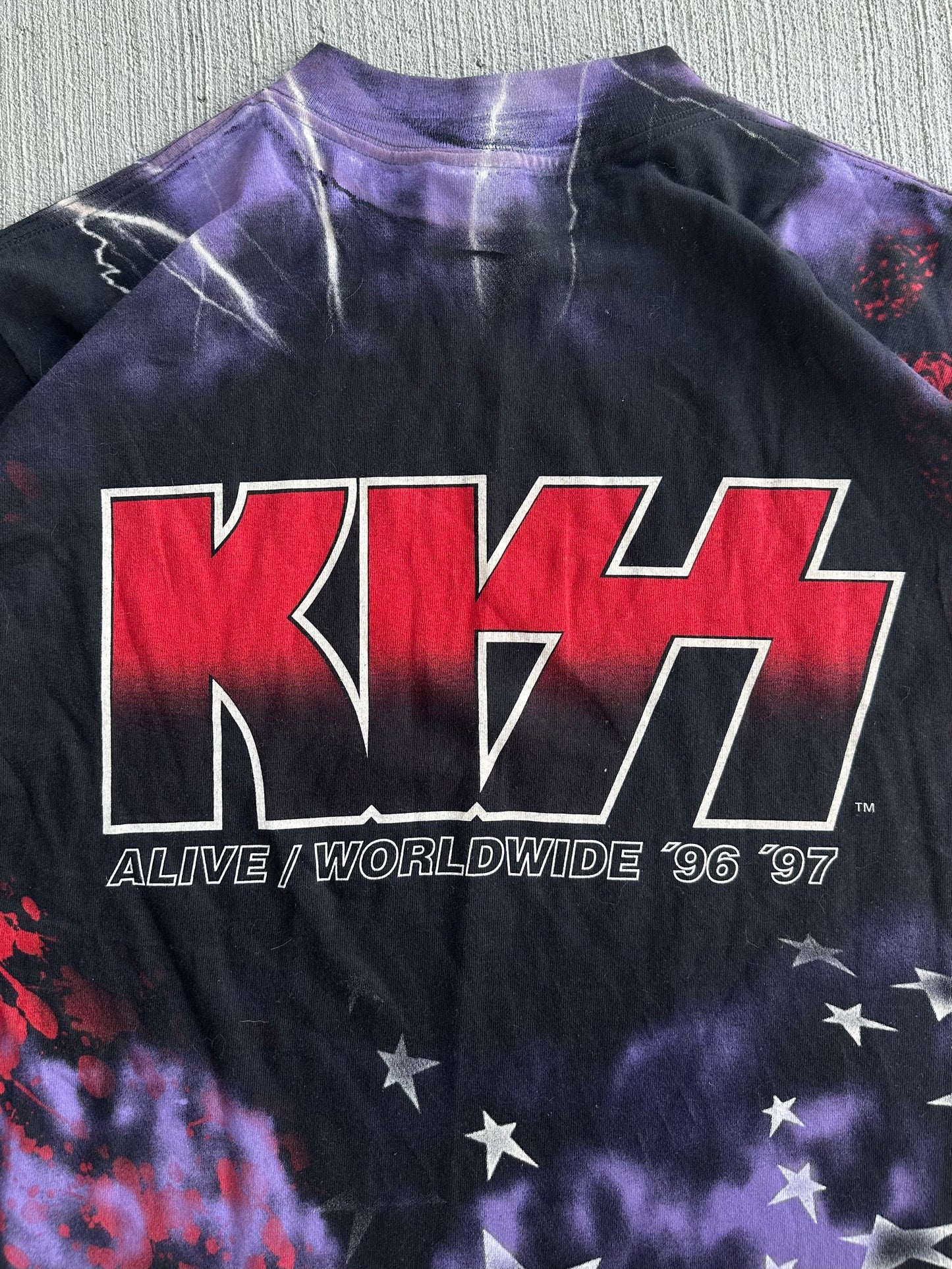 (L) 1997 KISS Alive Worldwide Aop Band Tee