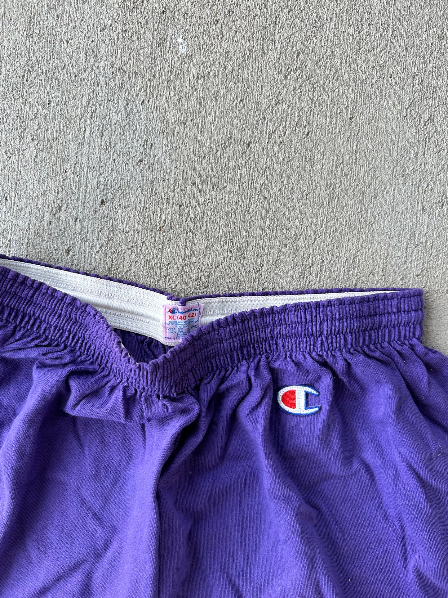 (XL) Vintage Purple Champion Cotton Shorts