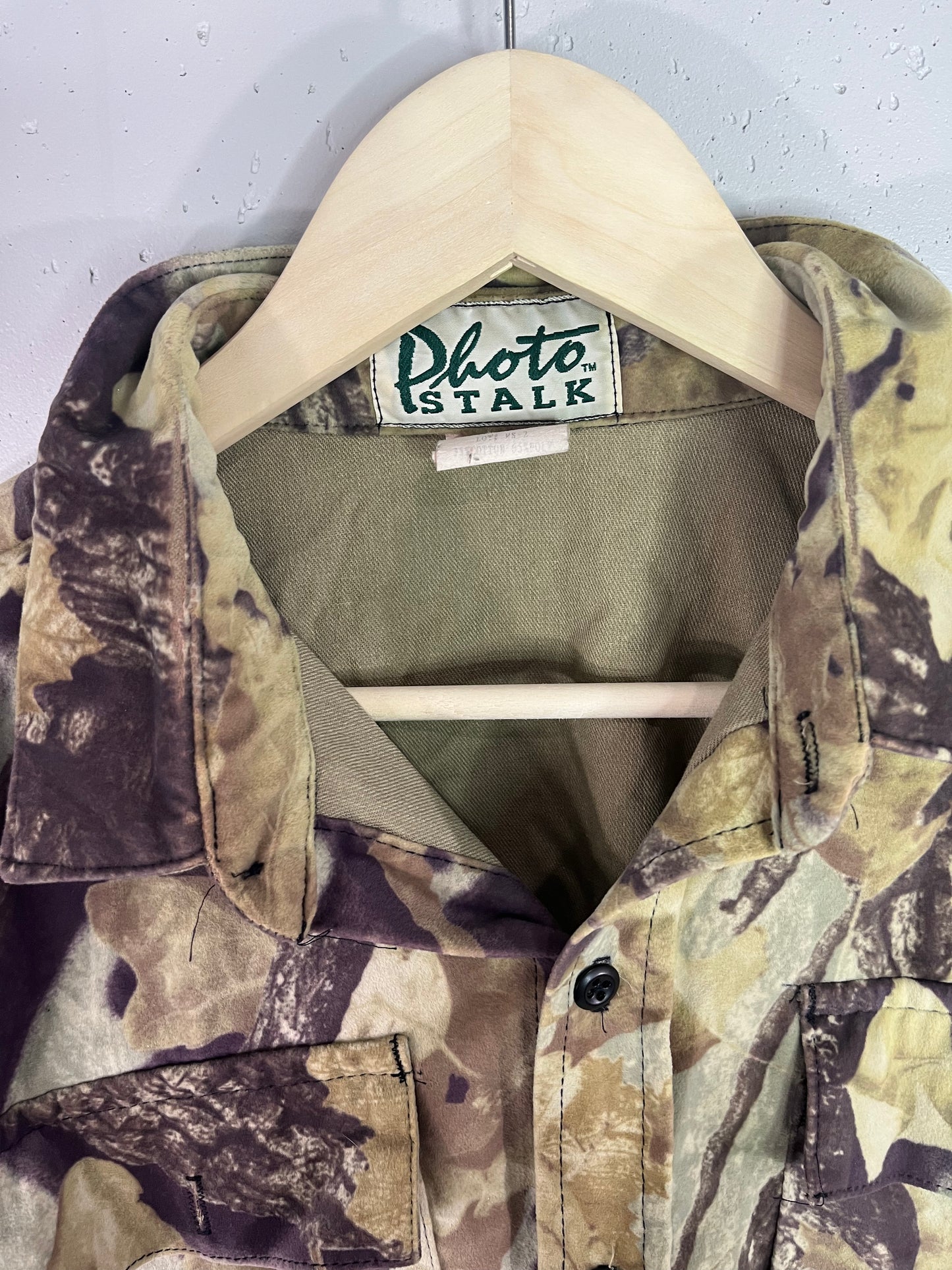 (L) 90s Made in USA Camo Button-Up